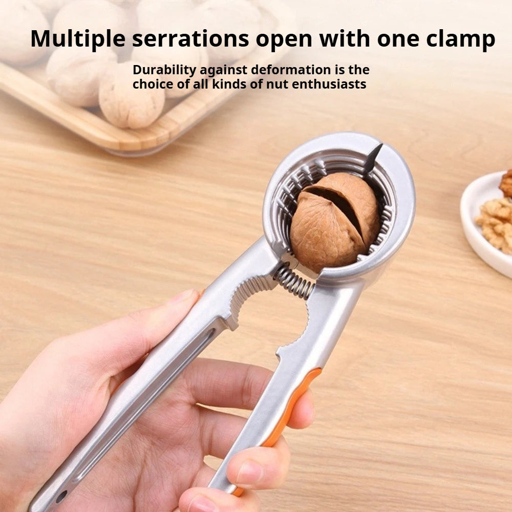 Nut Crackers with Non Slip Handle Easy Walnut Dried Fruit Opener for Home and Restaurant Multipurpose Walnut Plier Clip Tool