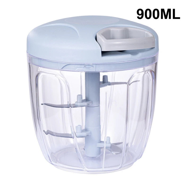 1PCS 500/900ML Manual Meat Mincer Garlic Chopper Rotate Garlic Press Crusher Vegetable Onion Cutter