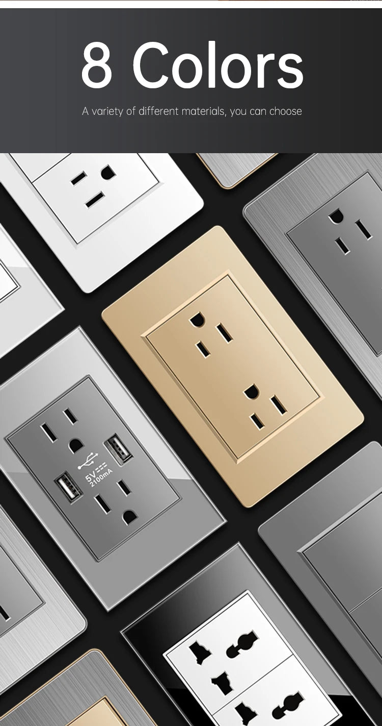 PSSRISE AU EU Brazil Italy US Standard 1/2/3/4/5/6 Gang 2 Way Wall light switch Tempered glass Panel Switch 118*74mm AC110-250V