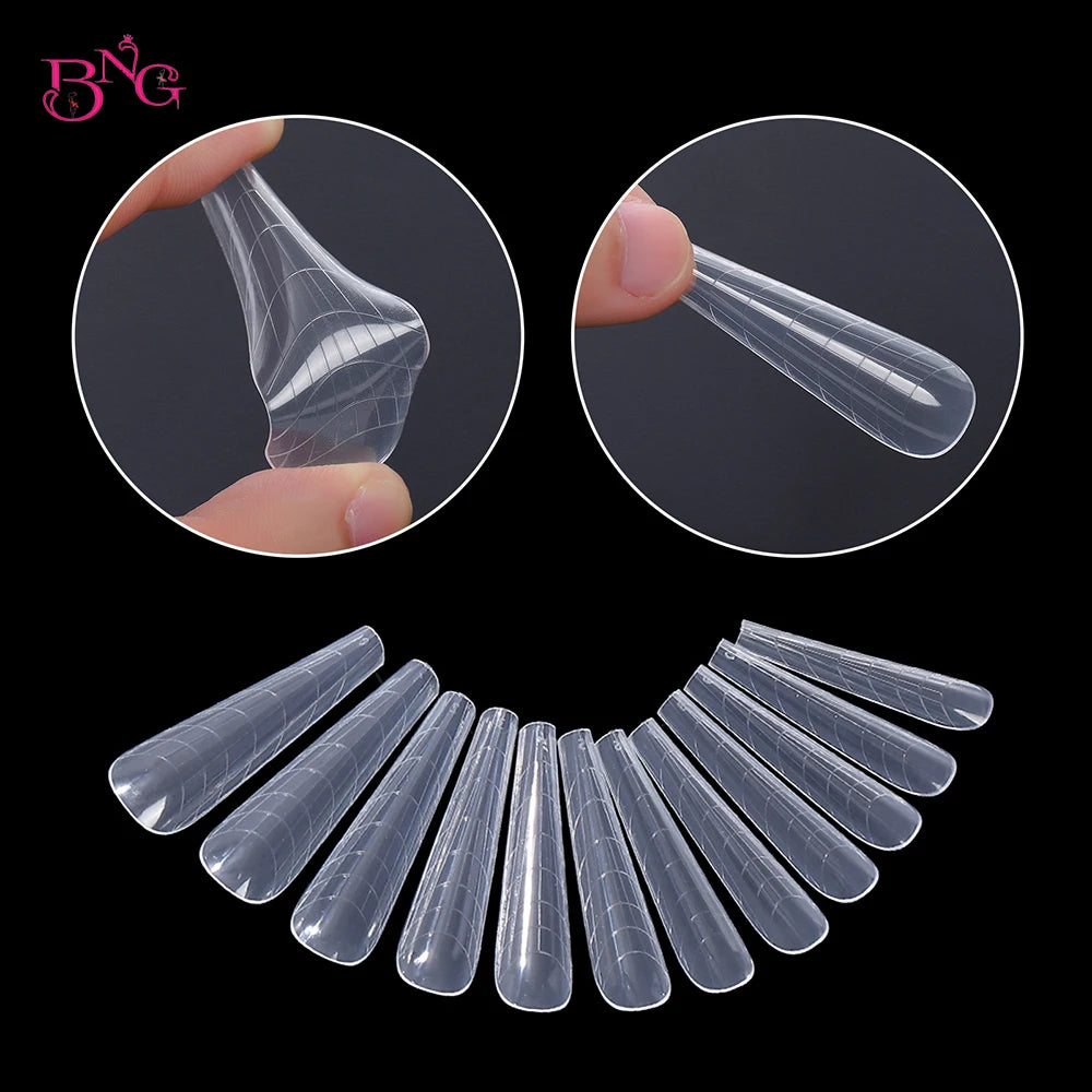 BNG Top Forms for Nails Dual Forms Nails Forms for Extension Full Cover Quick Building Gel Mold Tips Poly Nail Gel Mold