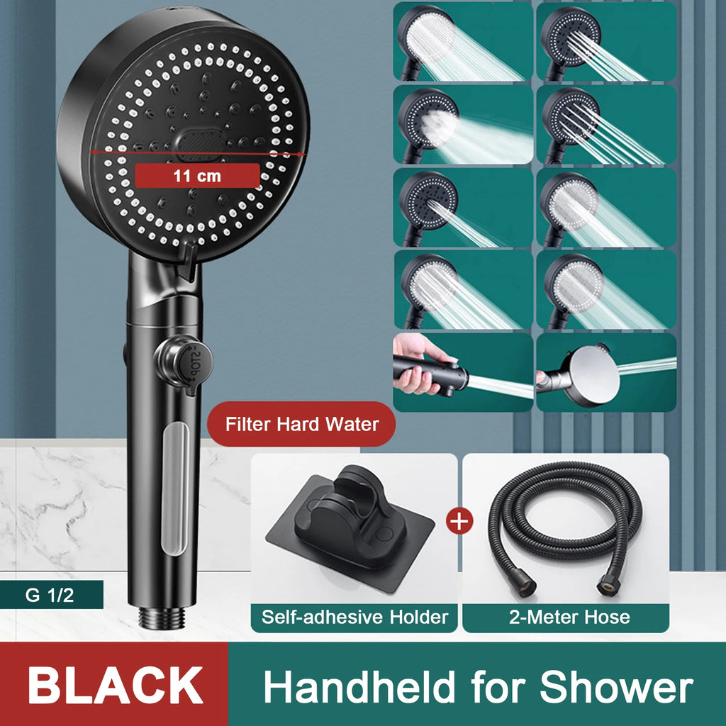 304 Stainless Steel Bathroom Shower Faucet Wall Mounted Triple Tub Faucet Hot and Cold Water Mixing Valve Faucet with G1/2 Inch