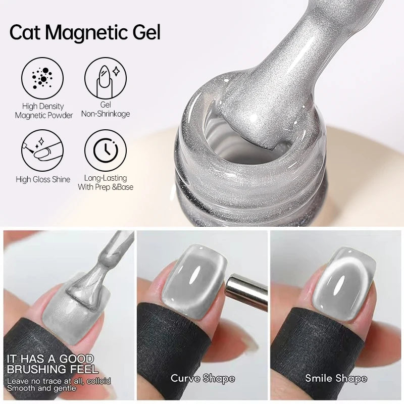 UR SUGAR 15ml Cat Magnetic Gel Jelly Glass Full Coverage Varnis Magnetic Gel Soak Off UV LED Gel Autumn Winter Xmas Manicure