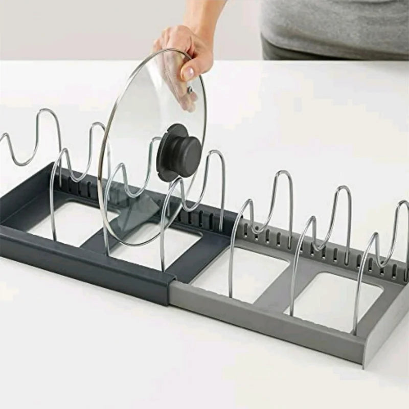 Adjustable Expandable Kitchen Drawer Organizer for Pots, Pans, Lids and Baking Trays
