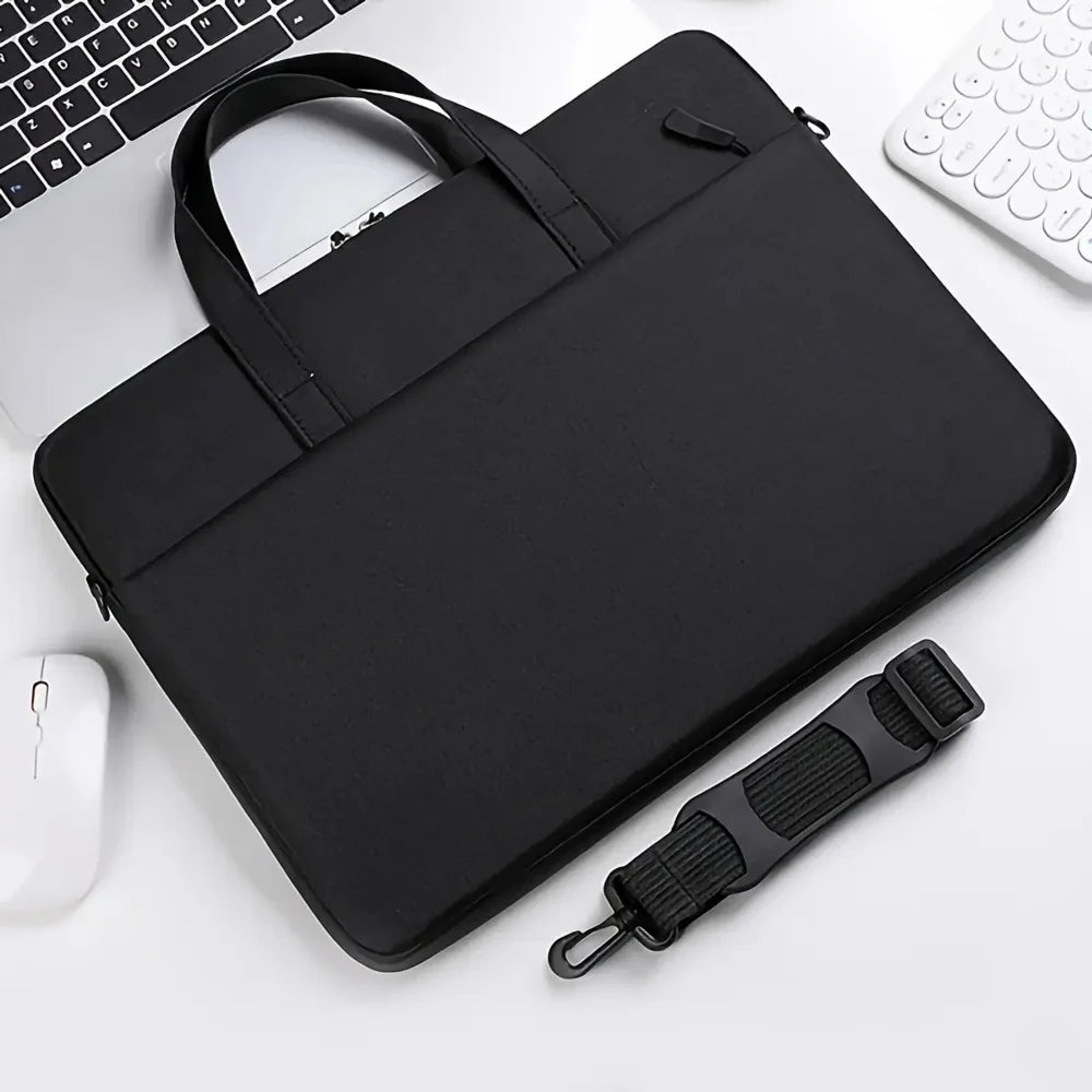 Solid Color Easy Lightweight Portable Laptop Bag, Portable Business Travel Laptop Sleeve, Zippered Crossbody Office Laptop Bag