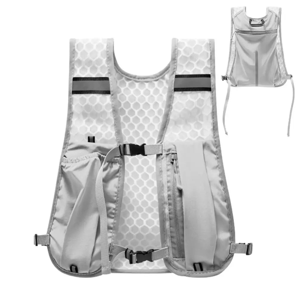 New Running Water Bottle Storage Vest Lightweight Running Vest Reflective Hydration Water Chest Pack With Phone Holder