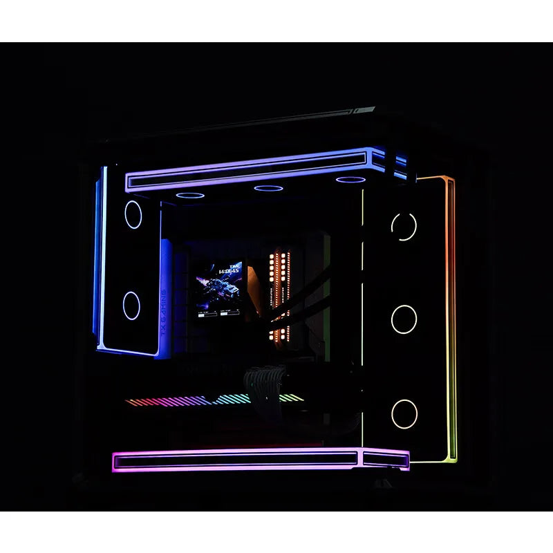 JONSBO ZE-120/240/360 120mm ARGB Case Fan, Infinity Mirror RGB, PWM Fan, MB Sync, Aluminum CD Pattern Hub Badge