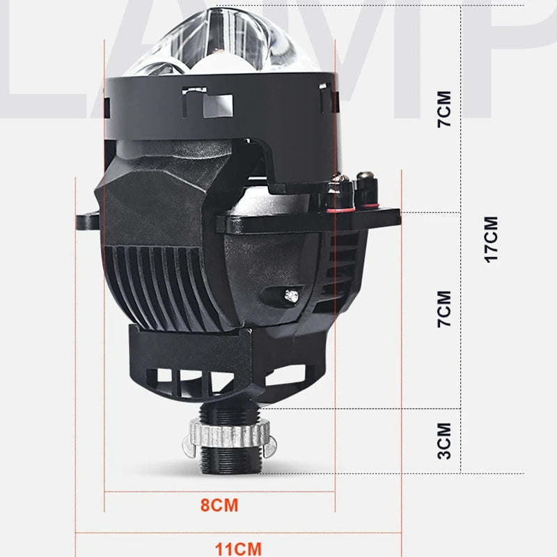 140W 3.0 Inch Dual Hyperboloid Bi LED Projector Lens 35000LM for Hella 3R H4 H7 9005/9006 Car Upgrade Accessories Retrofit