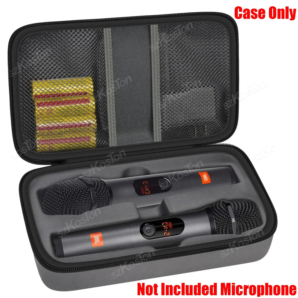 Wireless Microphone Carrying Case Compatible with JBL PartyBox Wireless 2 Mic System Portable Storage Bag for Karaoke Microphone