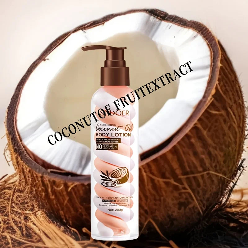 1 Bottle of 200ml Coconut Marshmallow Body Lotion, Suitable for All Light Beige Skin Tones, Deep Moisturizing Formula, Non-Greasy Moisturizer, Ideal as a Holiday Gift, Suitable for Both Men and Women, Daily Skincare Routine,