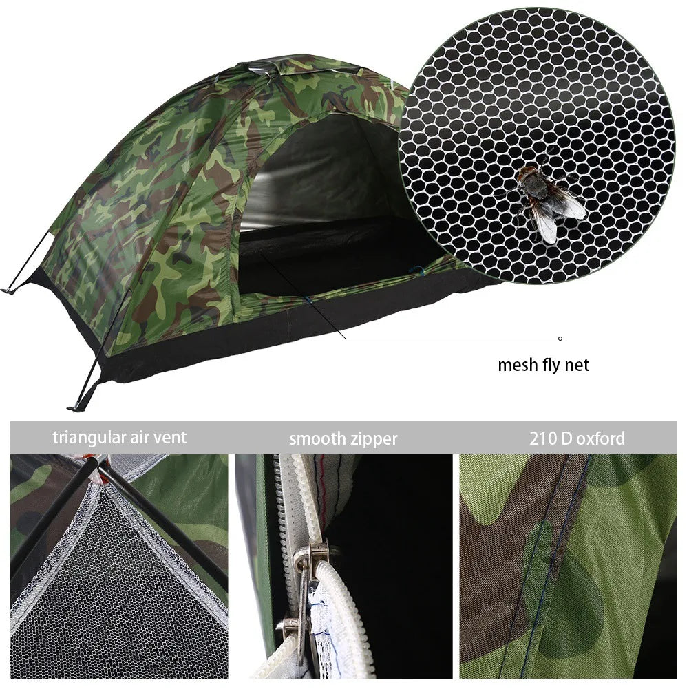 Camouflage Tent One Person Tent Outdoor Camouflage UV  Waterproof One Person Tent for Camping Hiking Tent Outdoor Tent
