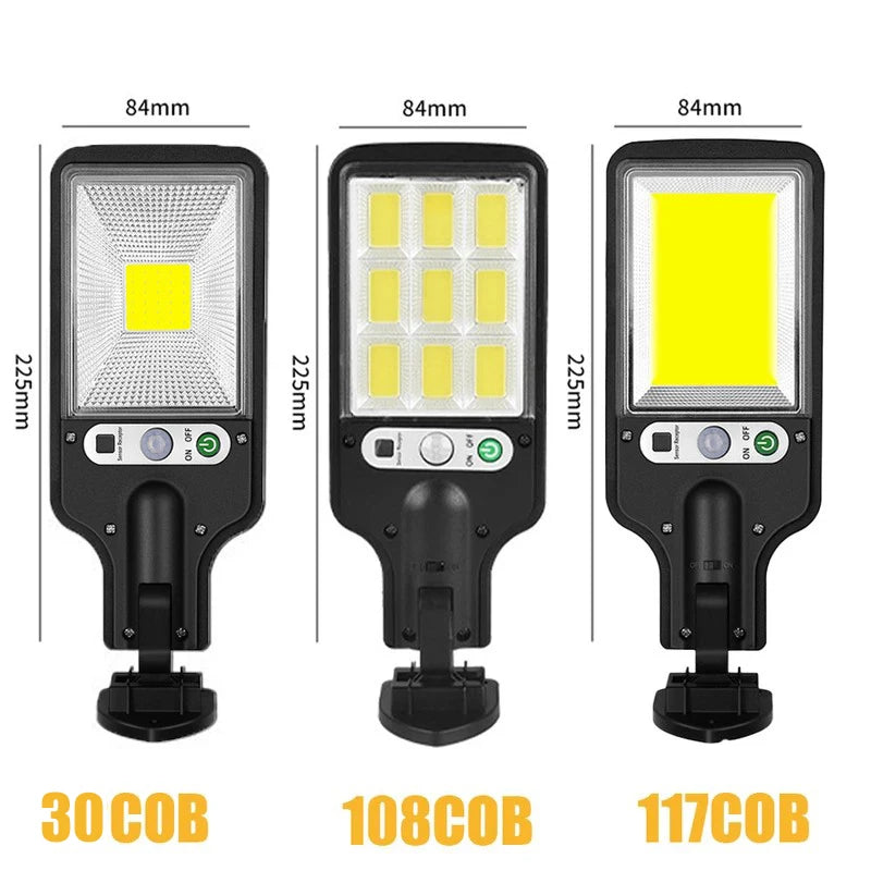 Solar Street Lights Outdoor Wireless Solar Security Wall Light Motion Sensor with 3 Lighting Modes for Courtyard Garden Patio