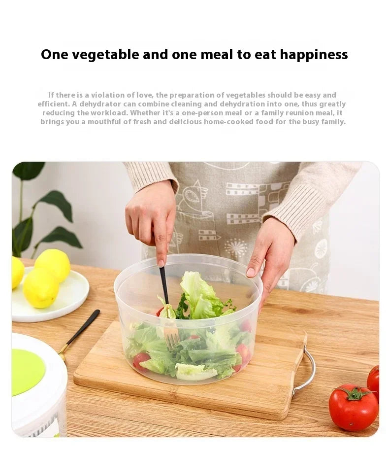 Lettuce Drain Basket  Multifunctional Household Manual Vegetable Dehydrator - Salad Spinner with Fruit,  Home Kitchen Gadgets