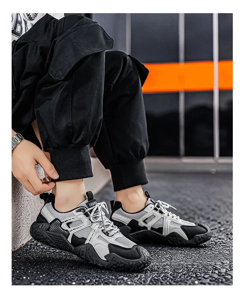 Men's 2026 Summer New Breathable Hiking Sneakers Anti-Slip Wear-Resistant Outdoor Casual Daily Streetwear Footwear in 3 Colors
