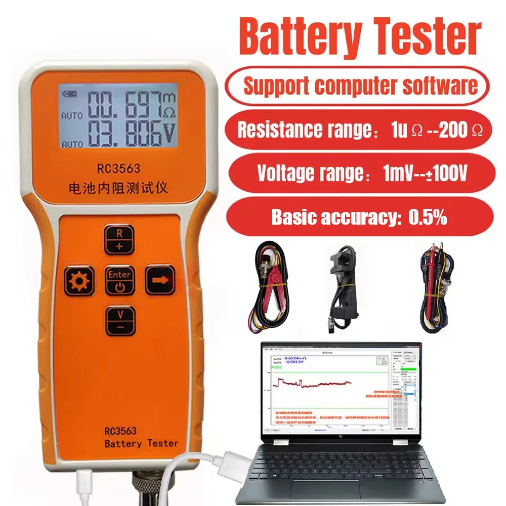RC3563 Battery Voltage Internal Resistance Tester High-precision Trithium Lithium Iron Phosphate 18650 Battery Tester Ohmmeter