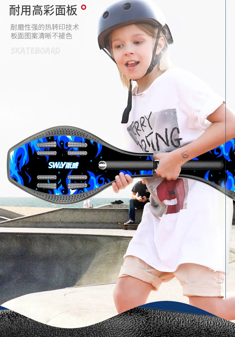 Good Quality Twist Skateboard Wave Board with 2 Wheels Snake Skate Board/wave Board Skateboard Scooter Parts Accessories