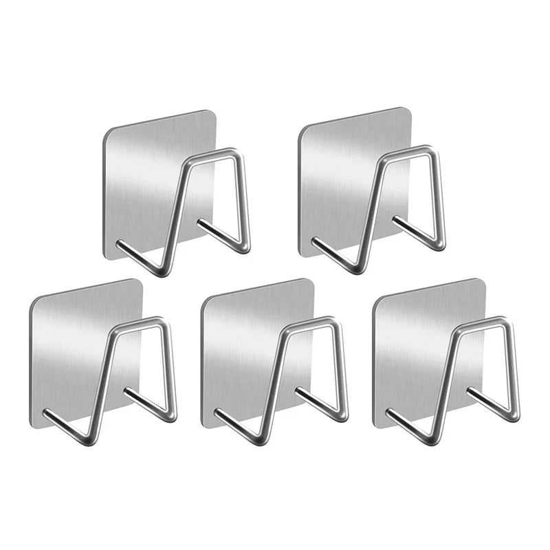 Kitchen Stainless Steel Sink Shelf Sponges Holders Adhesive Drain Drying Rack Wall Hooks Accessories Storage Organizer