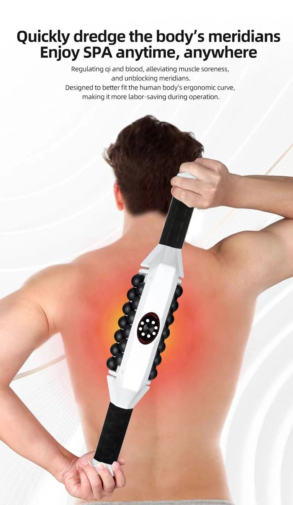 70W Electric Roller for Muscle Body Relaxing High Frequency Rolling Massage Rechargeable Body Shapping Slimming Machine