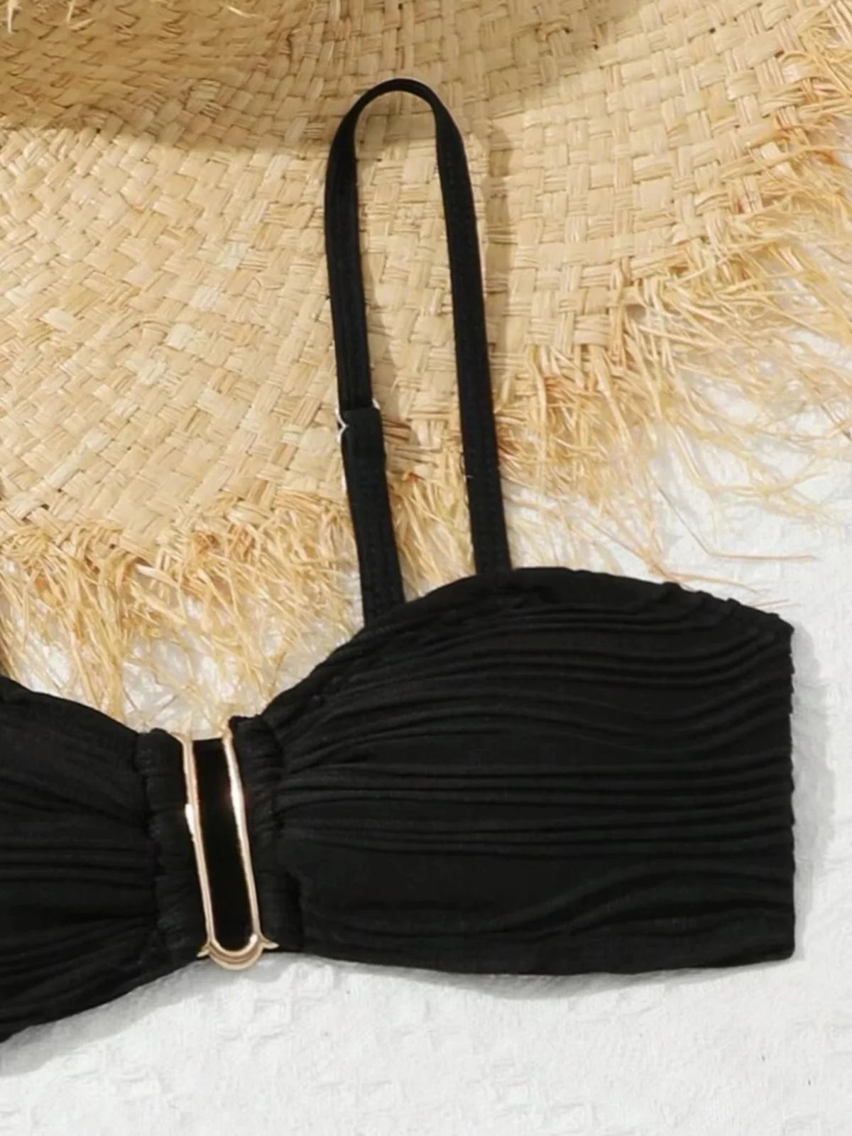 Sexy Black Beige Mesh Skirt 3 Piece Bikini Set 2027 Women Summer Metal U Wire Push Up Swimwear Bathing Suit Holiday Swimsuit