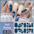 No Baking Lamp Waterproof Nail Wraps Full Cover Nail Stickers Firm And Not Easy To Fall Off 14 Nails/Set Multi Color Nail Patch