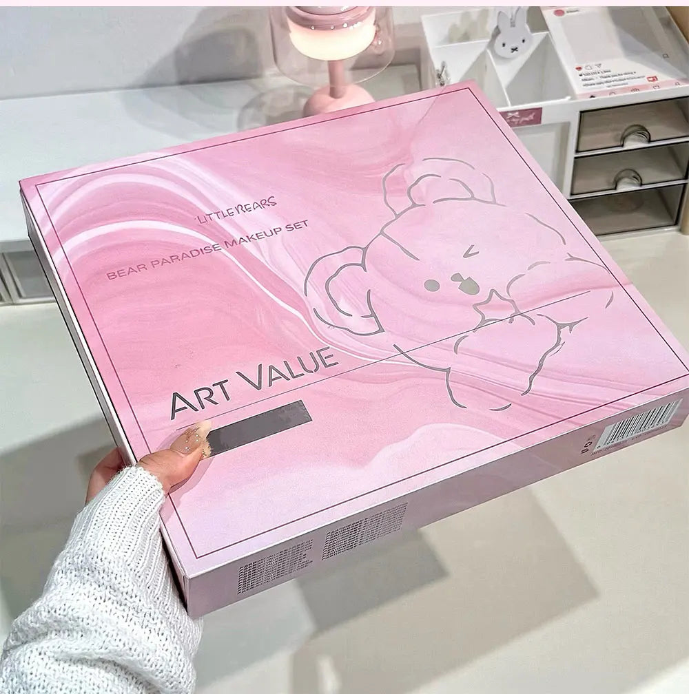 ART VALUE Face Makeup Sets Include 4Lip Mud,1Eyebrow Pen,1Mascara,1Eyebrow Tinted,1Pressed Powder,1Blusher,1Contour,1Eyeshadow