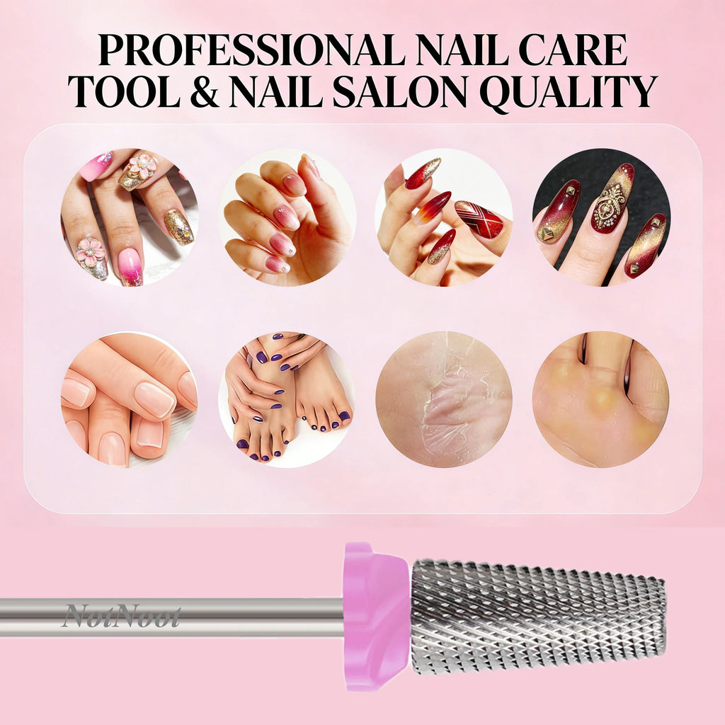Nail Drill Bit, 5 in 1 Carbide Tapered, 3/32" Shank for Nails Fast Removing Acrylic Nail Hard Gels Cuticle