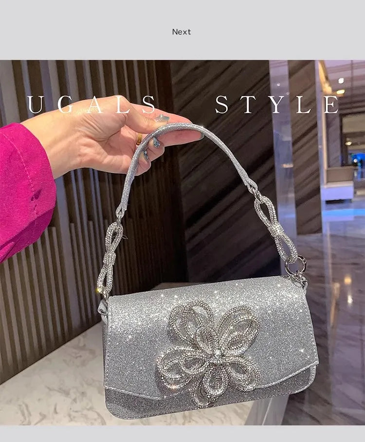 Bling Shiny Clutch Purse For Wedding Party Women Handbag Luxury Glitter Rhinestones Diamond Evening Bag Female Crossbody Bag