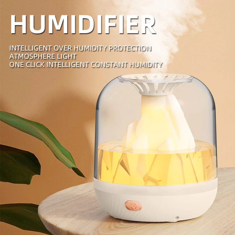 Rechargeable Volcano Humidifier, Large-capacity Water Supply Intelligent Spray mini Humidificador Aromatherapy Cool Mist Maker