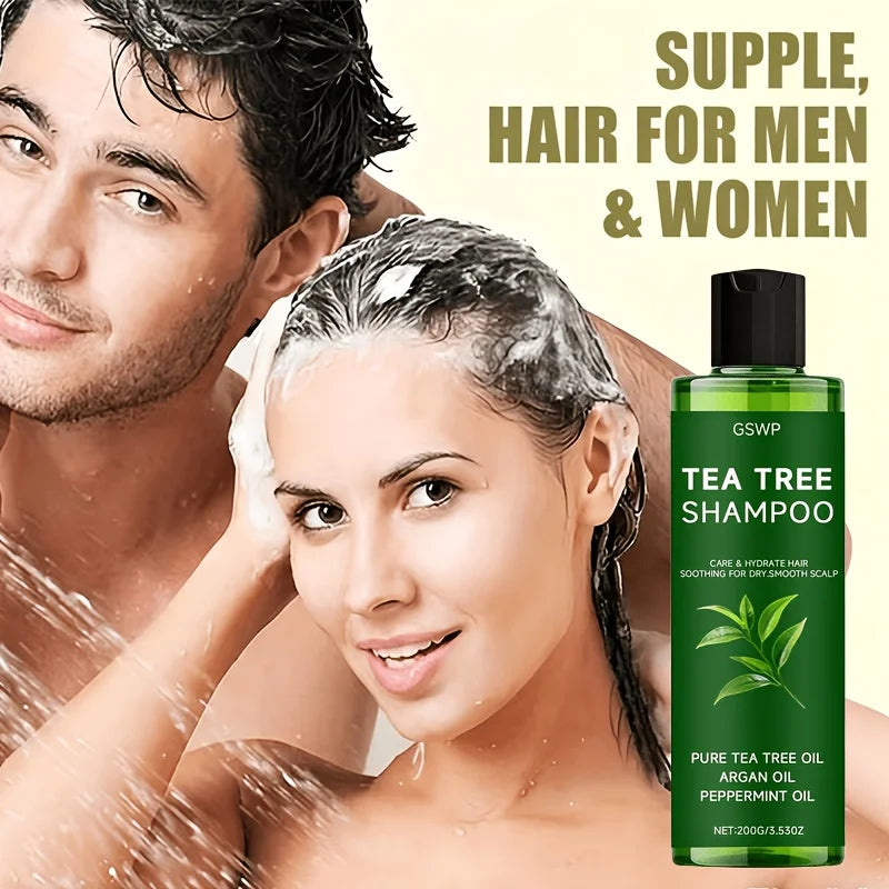 GSWP Tea Tree Shampoo, Deeply Cleanses and Moisturizes, Controls Oil While Keeping Hair Light and Airy.200/400g