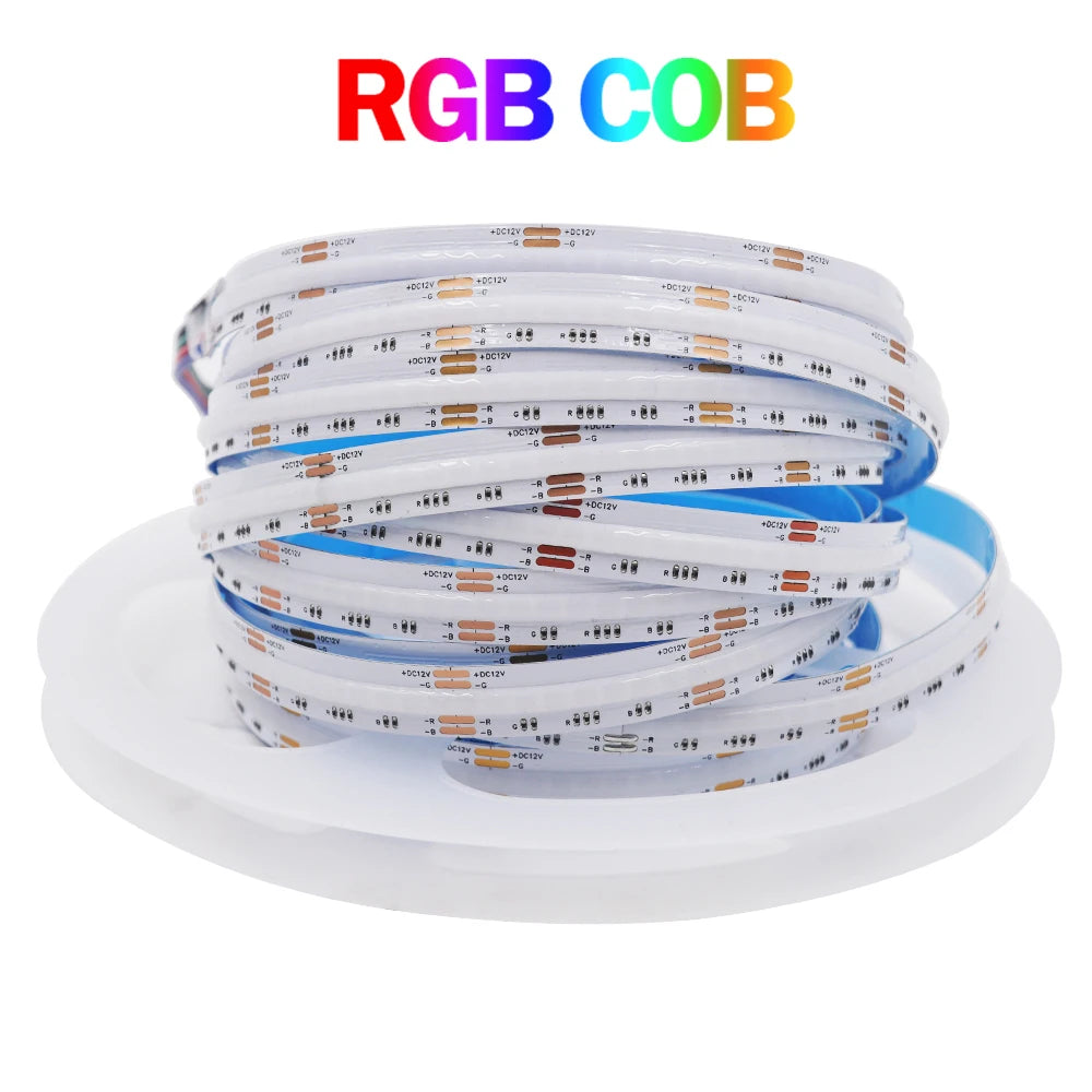 IP67 Waterproof IP21 RGB COB LED Strip DC 12V 24V 576 840LEDs/M TV BackLight Home Decoration Led Tape Diode Flexible Ribbon