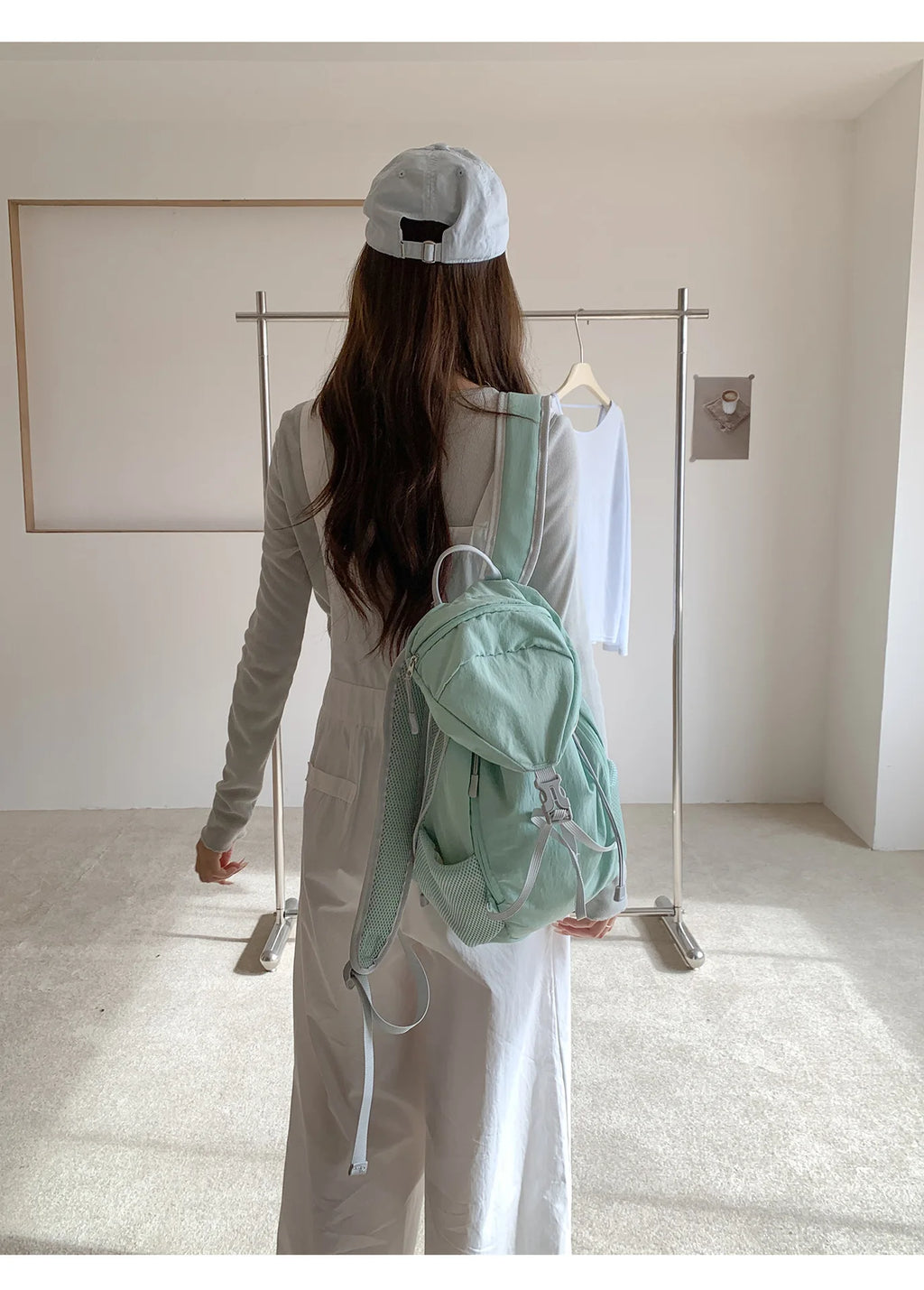 Women Outdoor Sports Backpack With Large Capacity Lightweight Nylon Backpack Suitable Casual Versatile Camping Travel Bag Unisex