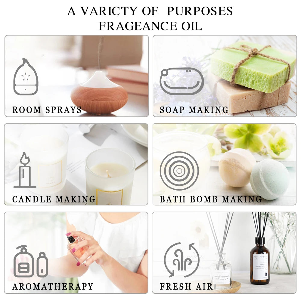 MAYJAM 100ML Essential Oils For Humidifier Diffuser Lavender Sandalwood Sweet Orange Tea tree Camphor Vetiver Aromatic Oil