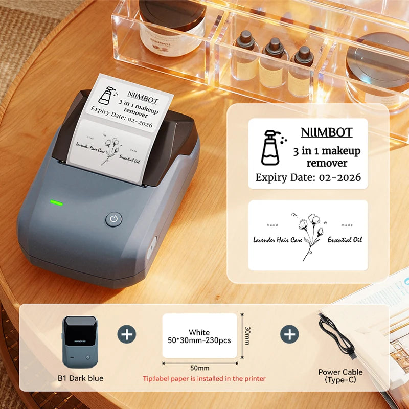 Niimbot B1/B1 Pro Inkless Label Printer Wireless Self-adhesive Label Maker DIY Price Tag Barcode Printing for Home Business