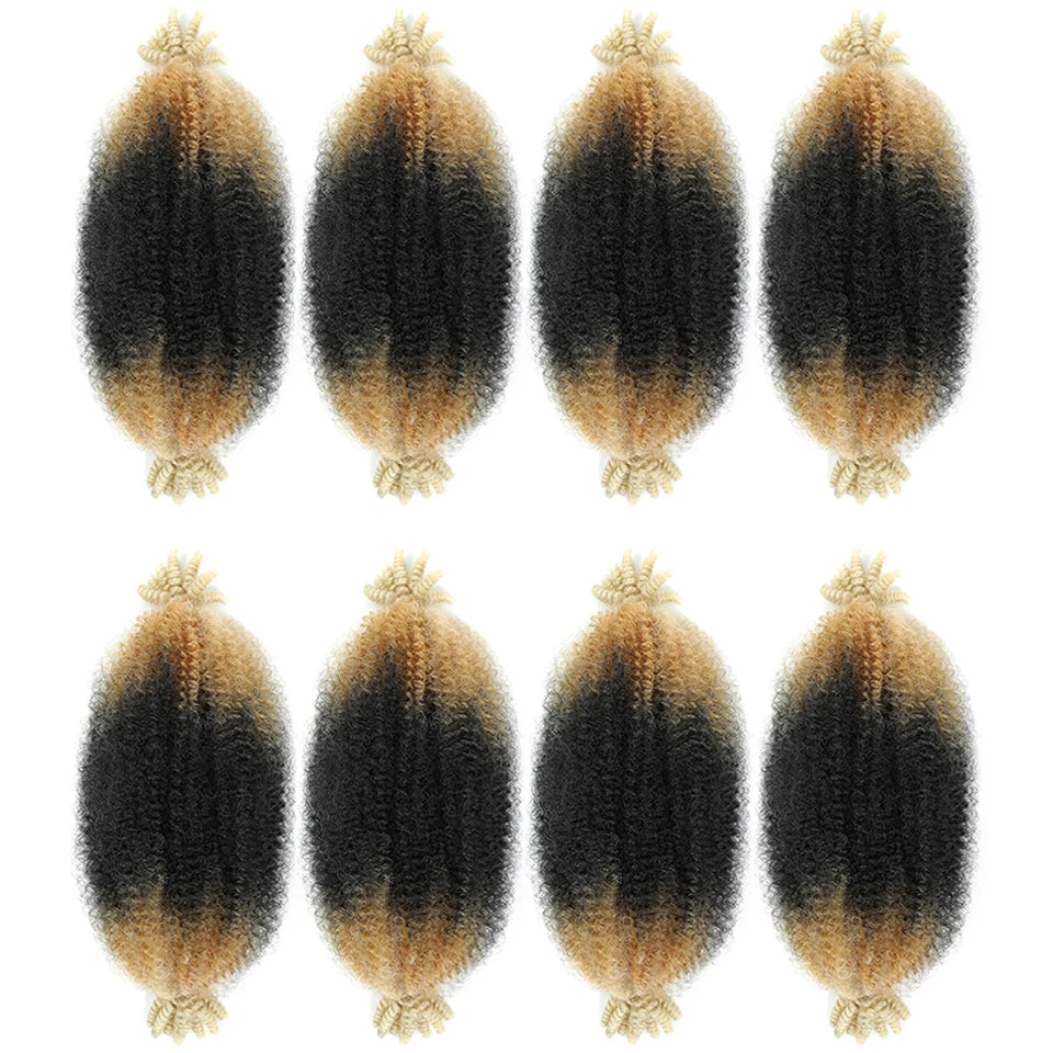 1-8 Packs Afro Twist Hair#4 30 350 12 16 inch Springy Marley Twist Braiding Hair Pre-Separated Kinkys Bulk Hair for Locs Crochet