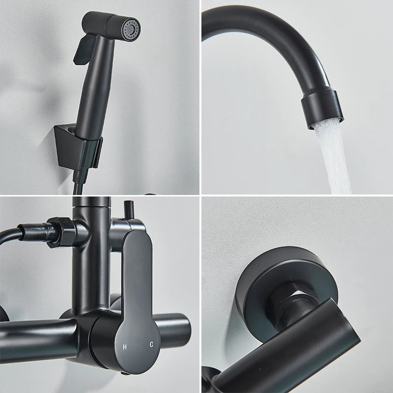Concealed Kitchen Faucet With Bidet Hot And Cold Faucets Sink Mixer Taps Concealed Installion Kitchen Mixer Tap Bidet Sink Crane