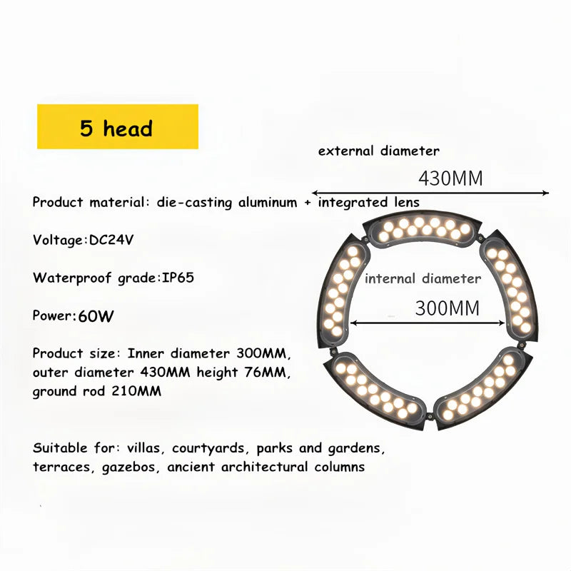 12w 1pcs LED Outdoor Colorful Waterproof Tree-hugging Lamp Shooting Landscape Lighting Tree AC220v Park Light for Columns Yard