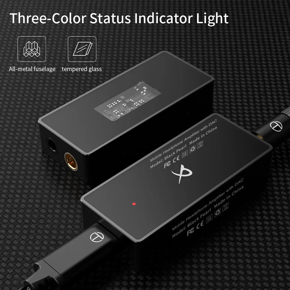 TRN Black Pearl Portable Hi-Fi Digital Audio Decoder 3.5+4.4 Output Dual CS43131 PCM 384kHz 32Bit DSD256 DAC Headphone Amplifier