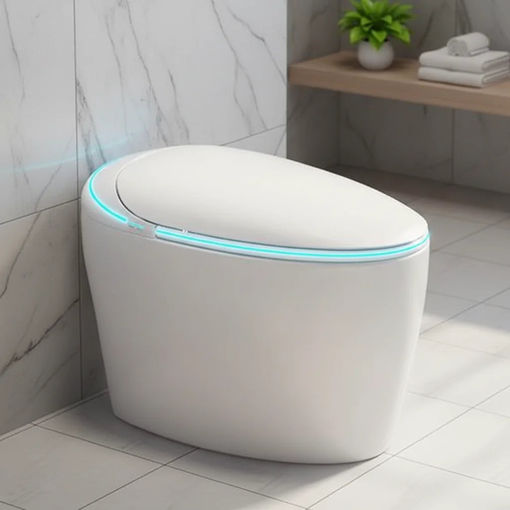 Luxury Automatic Smart Toilet, Ceramic Floor-to-ceiling Smart Toilet With Remote Control Function