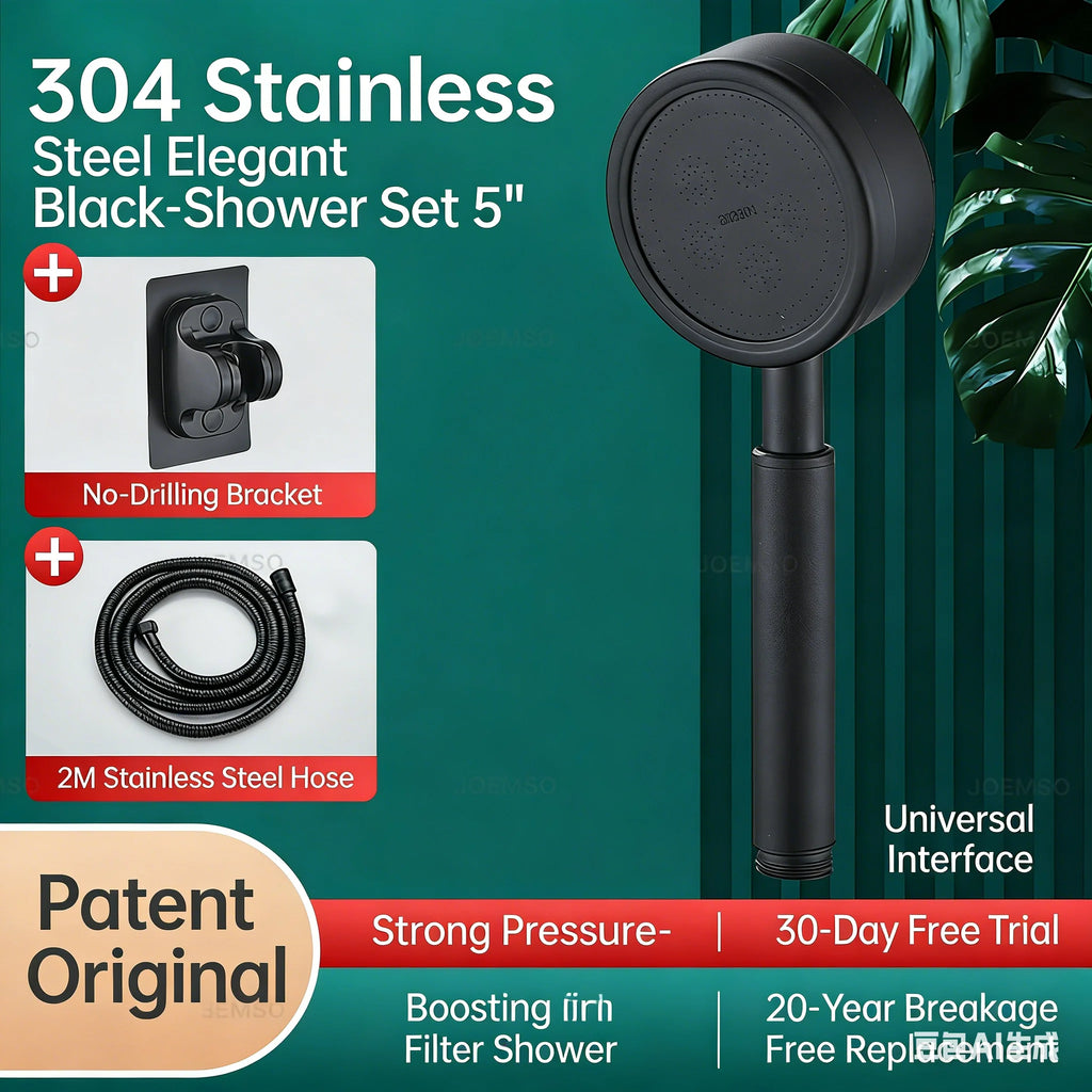 304 stainless steel shower head, handheld shower head for bathroom bathing, bathroom shower head