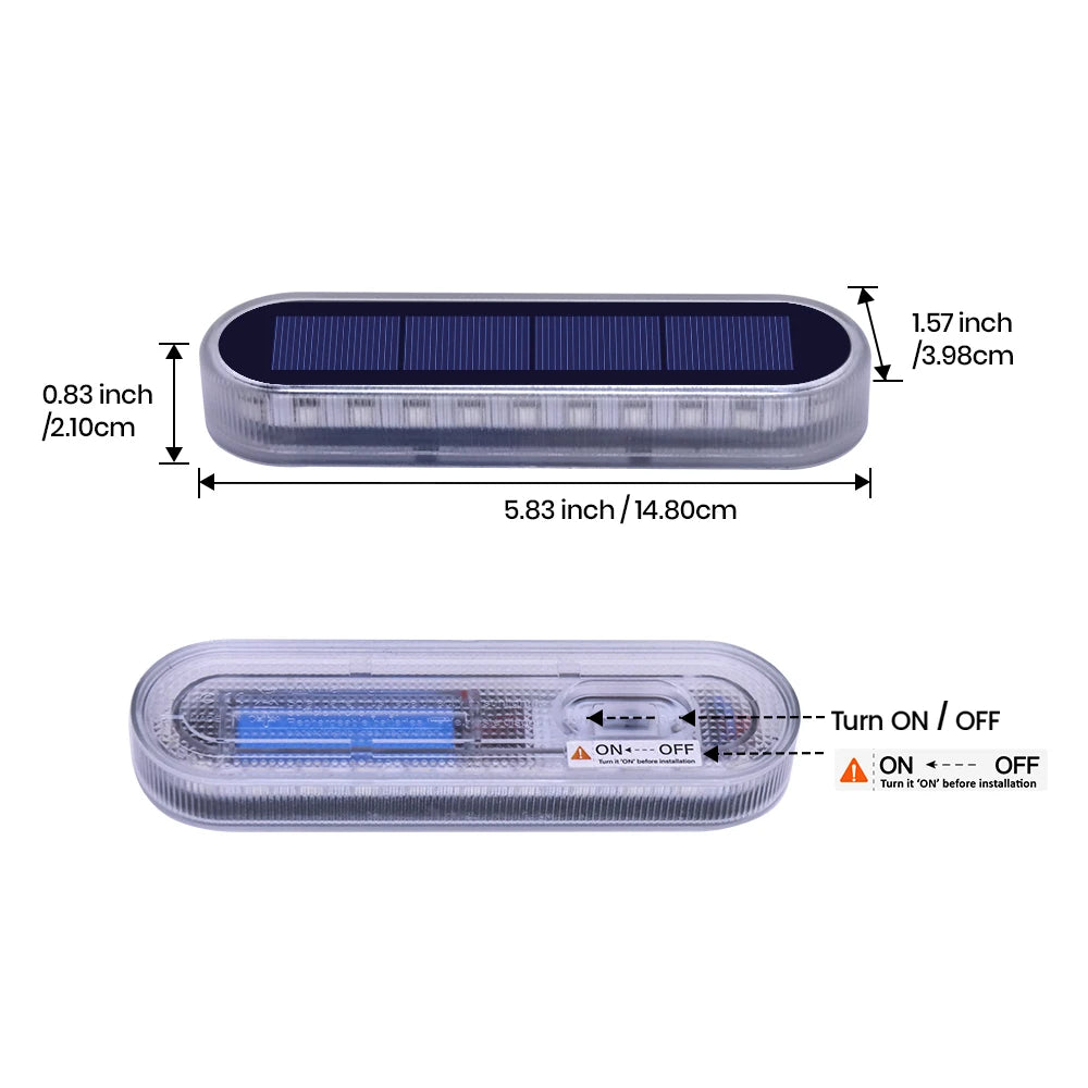 Solar Deck Light Solar Ground Light Outdoor Pathway Stair Lamp Railing Fence Yard IP68 Waterproof Driveway Solar Light