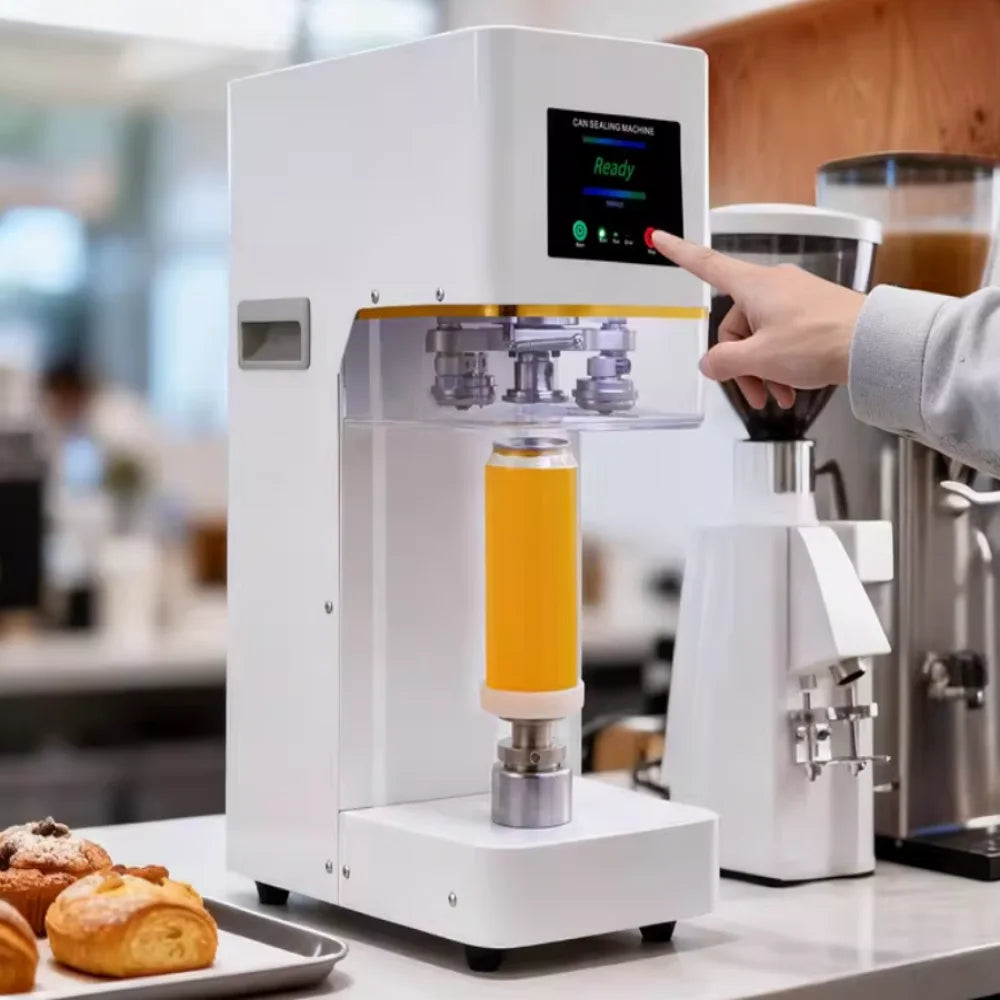 Automatic Juice Cup Drinks Sealing Machine Can Sealing Machine Jar Sealing Machine Non Rotary Plastic Tin Jar Beer Cans Seamer