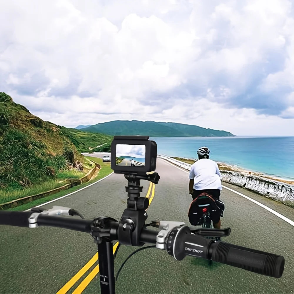Motorcycle Bike Bicycle Action Camera Mounting Clip Handlebar Bracket for  Hero 13/12/11/10/9 DJI Action 5Pro/4/3 Pocket3