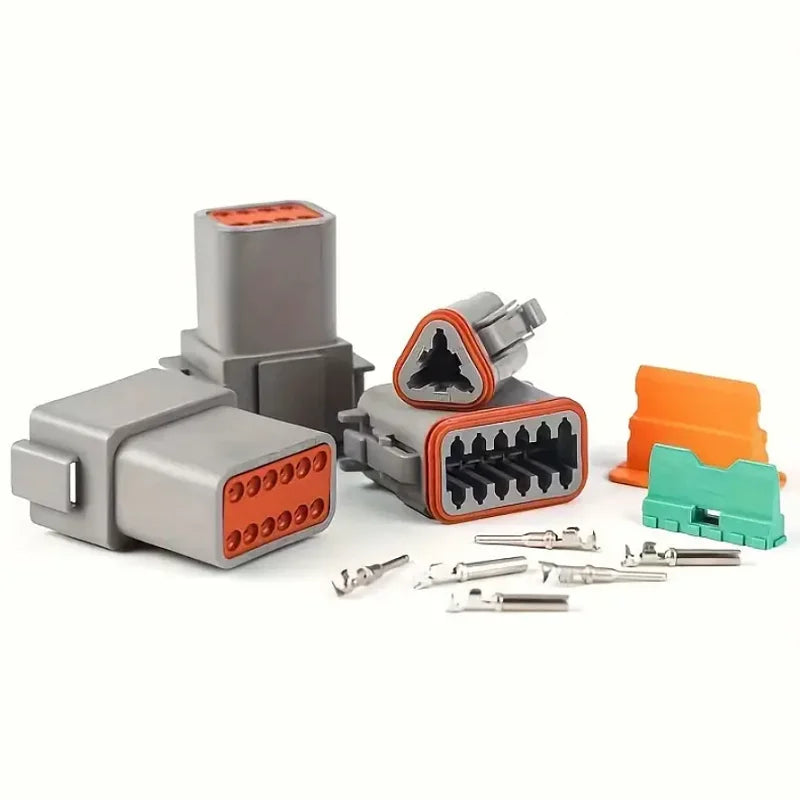 188/250pcs Deutsch DT Series Connector Assortment, Size 16 Stamped Contacts, Waterproof Automotive Electrical Connectors ﻿