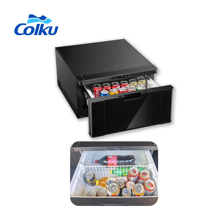 Hot Selling 23L 12V Electric Freezer For Boat Drawer Car Refrigerator With Compressor Drawer Fridge For Truck Suv