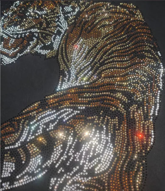 2025 Summer New Luxury Men's Fashion Skull Design Rhinestones T-Shirt Pure Cotton Crew-Neck Casual High Quality
