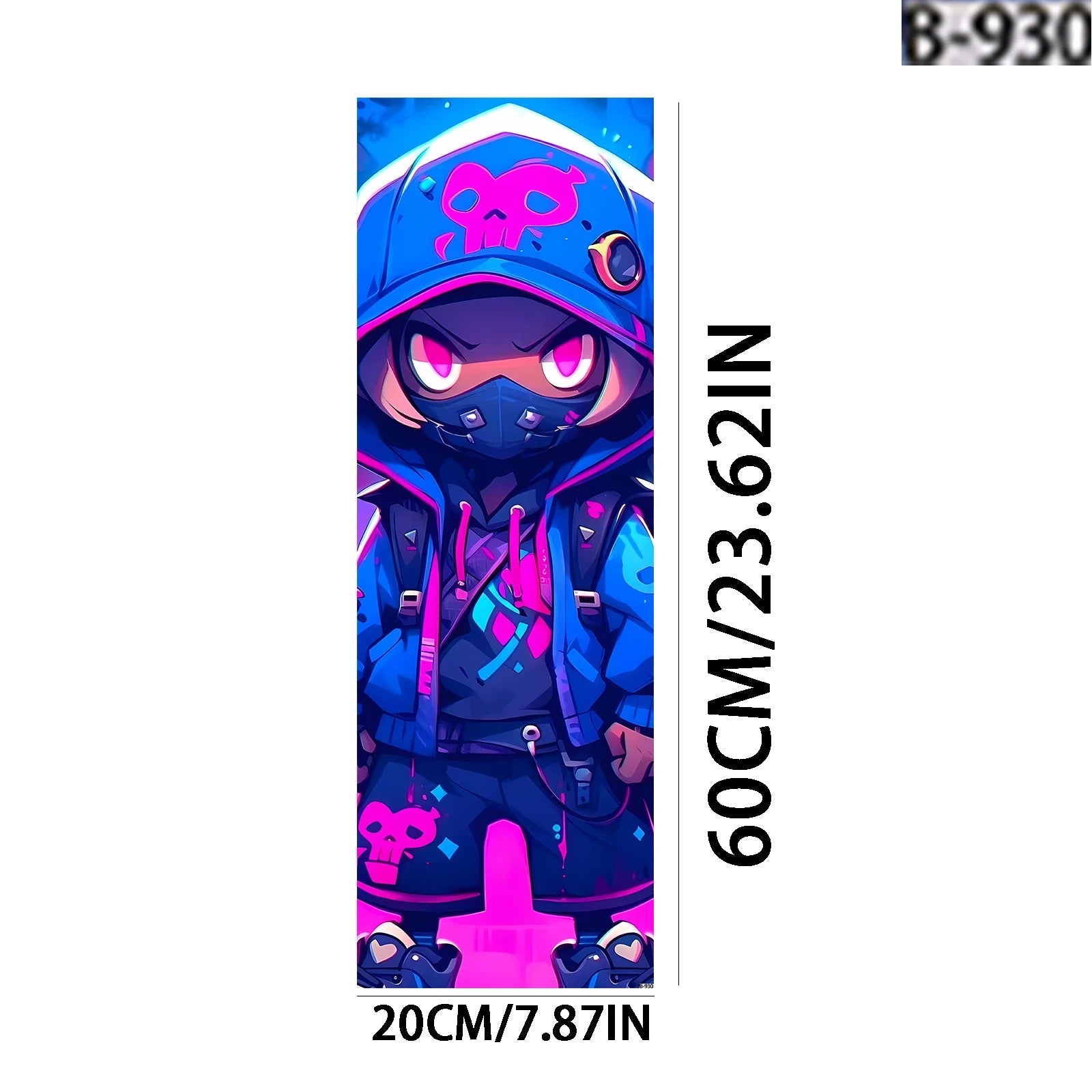 1 large colorful dark cute cool boy scooter sticker, scooter sticker, scooter DIY decorative sticker/skateboard body personalize