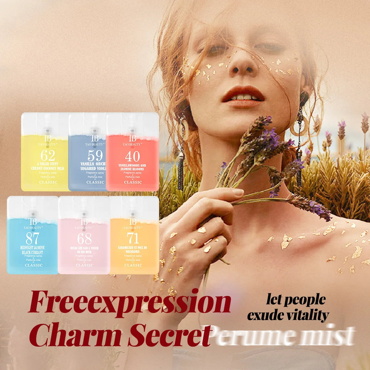 Floral Fruit Aroma Perfume Balm Long Lasting Body Fragrance Men Women Portable Fragrance Spray Deodorant Spray Travel Size