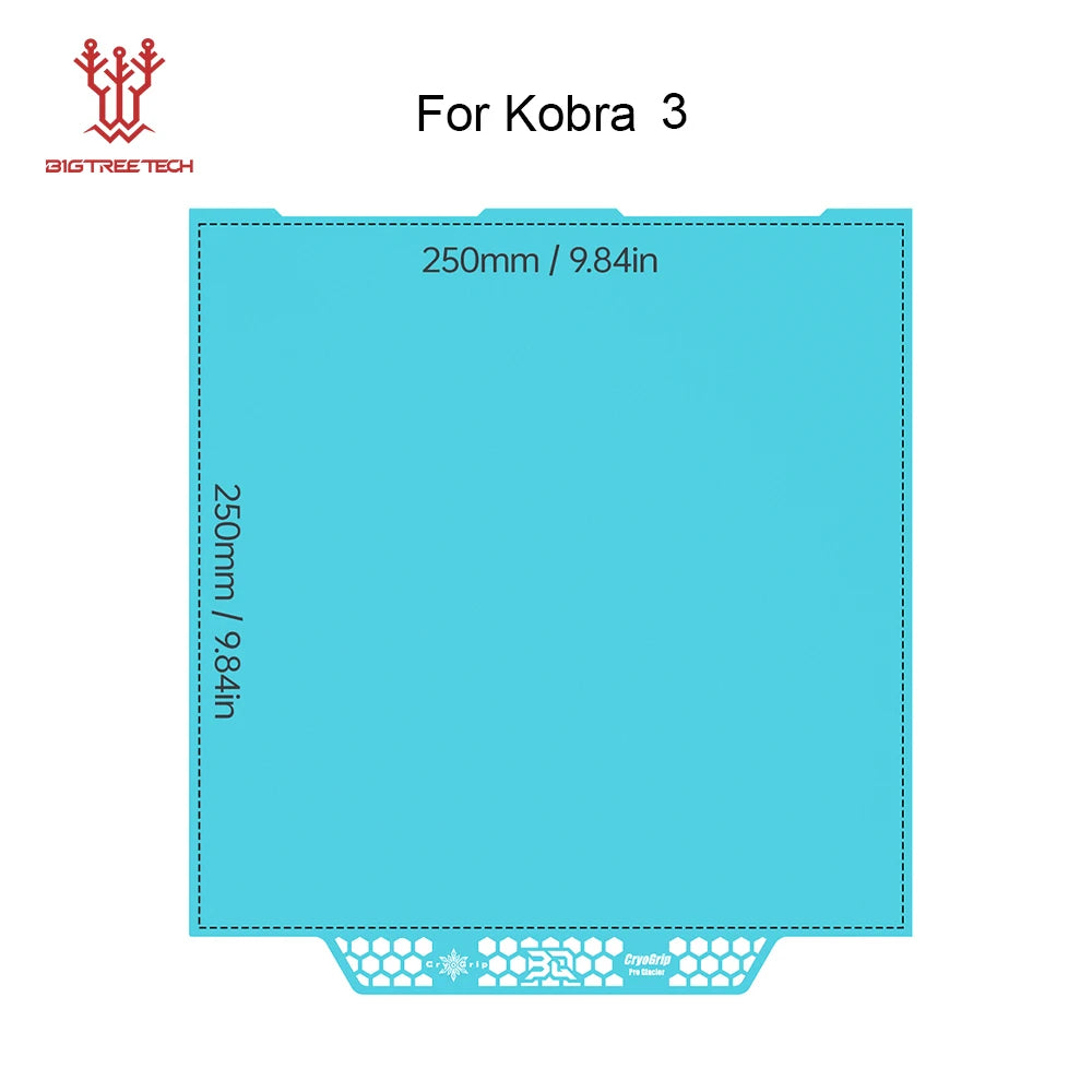 BIQU Panda Build Plate CryoGrip Pro Coating No Clog Spring Steel Double-sided for BambuLab Voron Kobra Adventurer 5M 3D Printer