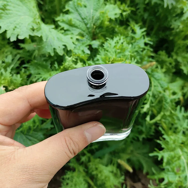 5pcs New 100ml Gradient Black Glass Perfume Bottles Empty Spray Bottles Crimp Nick Perfume Bottle Bayonet Bottle Atomizer
