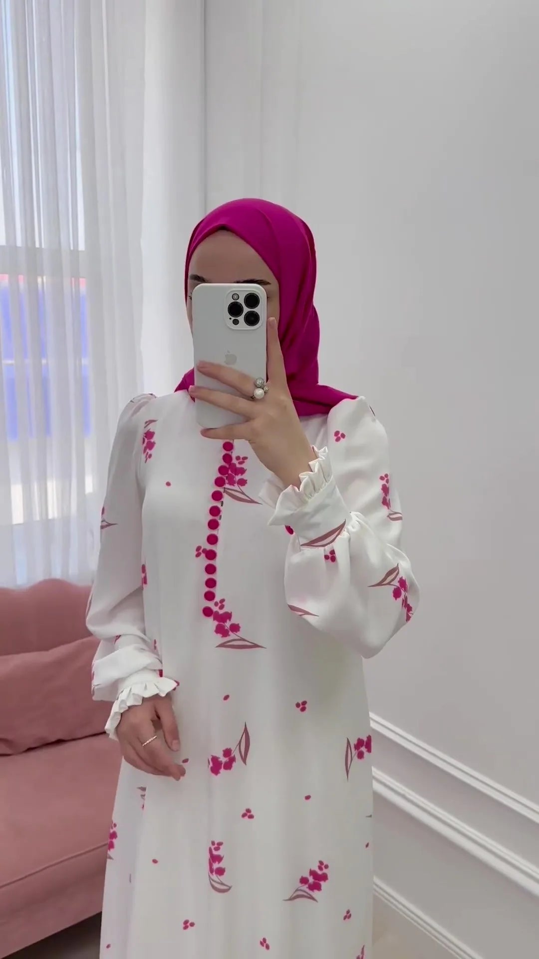Eid Muslim Party Dress for Women Sweet Print Long Dresses Button Ramadan Morocco Vestidos Largos Dubai Turkey Robe Jalabiya 2024