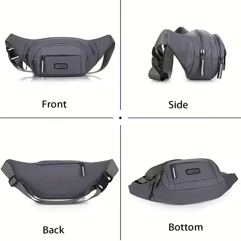 Crossbody Bag Outdoor Sports Multi Functional Waterproof Waist Bag Canvas Fit Mobile Waist Bag With Large Capacity For Men Women